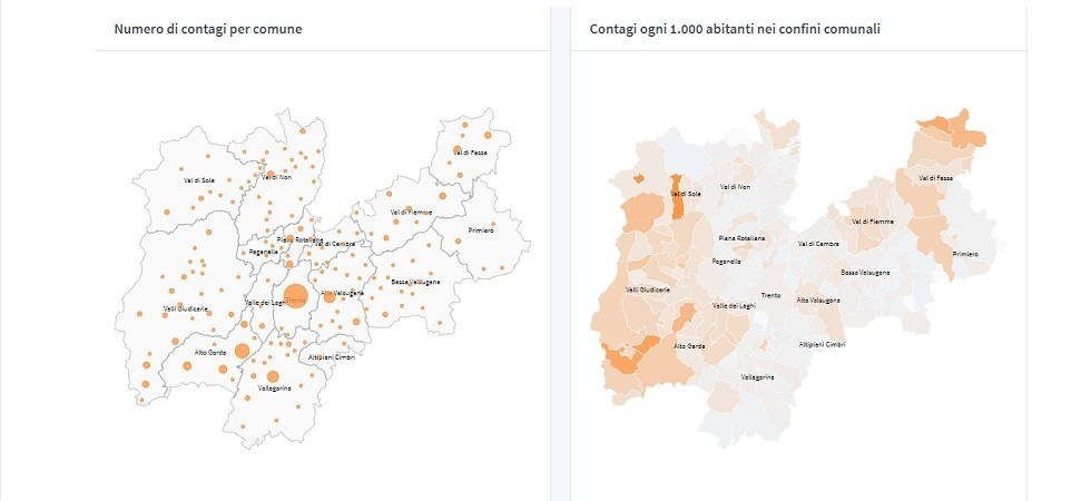 Coronavirus in Trentino, superati i 5.700 casi da inizio epidemia